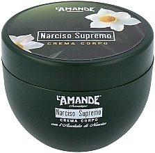 L'Amande Narciso Supremo - Pflegende Körpercreme mit Tamanu-Öl, Vitamin E, Macadamia-Öl, Kakaobutter und Narzissenduft — Bild N1
