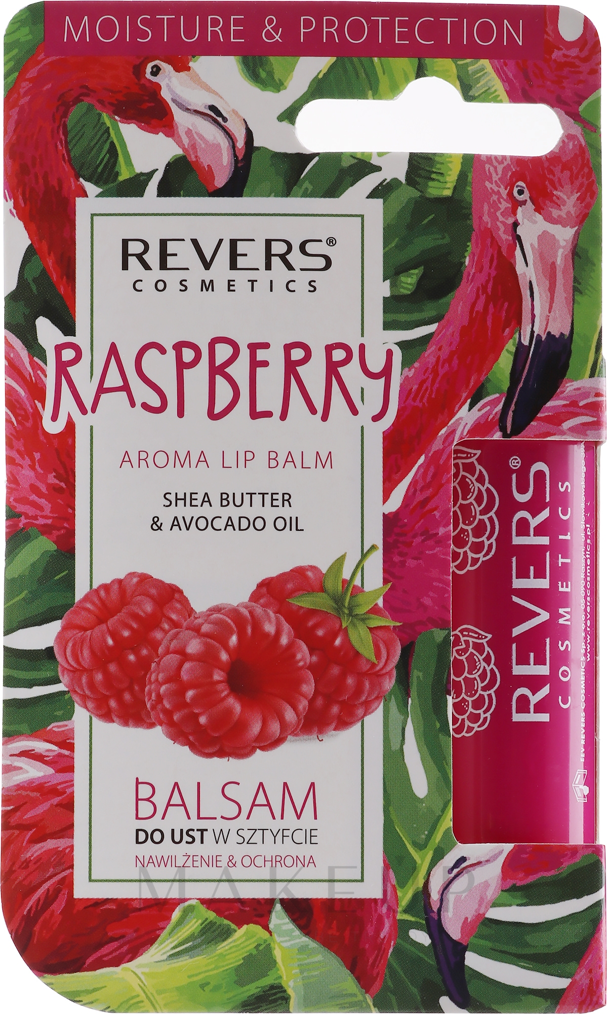 Lippenbalsam mit Himbeergeschmack - Revers Cosmetics Lip Balm Raspberry — Bild 4 g