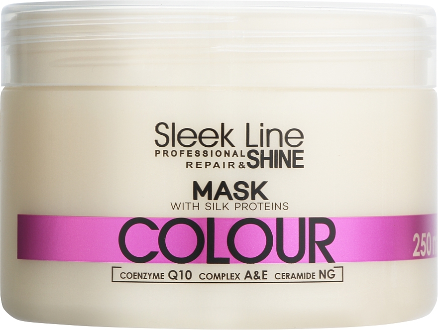 Haarmaske für gefärbtes Haar mit Seidenproteinen - Stapiz Sleek Line Colour Hair Mask — Foto N1