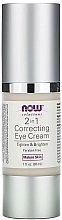 Düfte, Parfümerie und Kosmetik Korrigierende und straffende Augenkonturcreme - Now Foods Solutions 2 in 1 Correcting Eye Cream