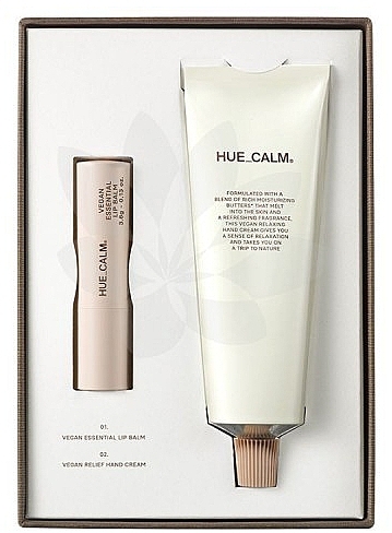 Körperpflegeset - Hue Calm Vegan Hand & Lip Care Set (Handcreme 50ml + Lippenbalsam 3.8g) — Bild N1