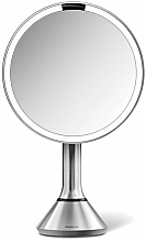 Spiegel mit LED-Lichtsensor und 5-facher Vergrößerung - Simplehuman LED Light Sensor Makeup Mirror Stainless Steel — Bild N1