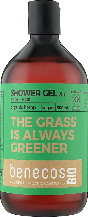 2in1 Duschgel - Benecos Shower Gel and Shampoo Organic Hemp Oil — Bild N1