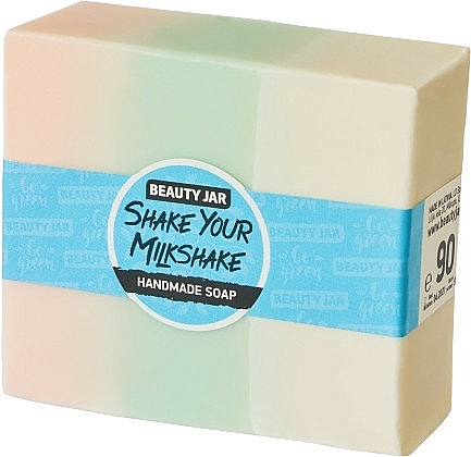 Glycerinseife mit Sahne und Erdbeerduft - Beauty Jar Shake Your Milkshake Handmade Soap — Bild N1