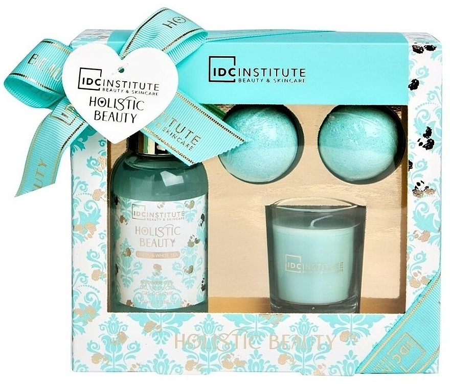 Set - IDC Institute Holistic Beauty Bath Set (b/balls/2*30 g + sh/gel/100 ml + candle) — Bild N2