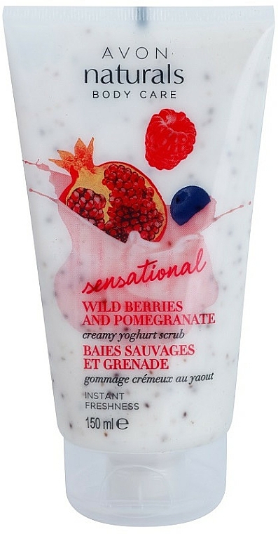 Feiner Joghurt- Körperscrub mit Waldfrüchte- und Granatapfelduft - Avon Naturals Body Creamy Yoghurt Scrub Wild Berries And Pomegranate — Bild N1