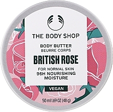 Feuchtigkeitsspendende Körperbutter mit Rosenextrakt, Sheabutter und Sesamöl - The Body Shop British Rose Body Butter 96h Nourishing Moisture — Bild N1