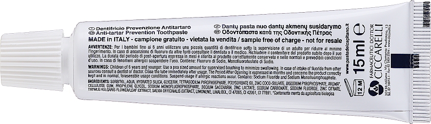 GESCHENK! Zahnpasta 15 ml 1 St. - Pasta Del Capitano — Bild N2