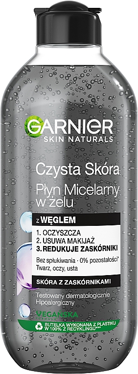 Mizellares Gesichtsgel mit Aktivkohle - Garnier Skin Naturals Pure Skin — Bild N1