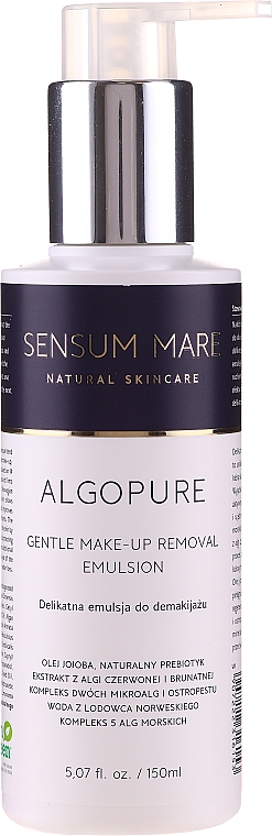 Gesichtsemulsion zum Abschminken mit Jojobaöl - Sensum Mare Algopure Gentle Emulsion For Make-Up Removal — Bild N1