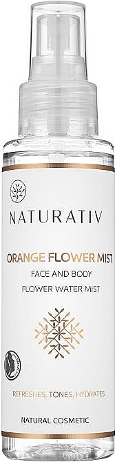 Reinigungswasser für Gesicht und Körper mit Orangenblüten - Naturativ Orange Flower Mist Face & Body Water Mist — Bild N1