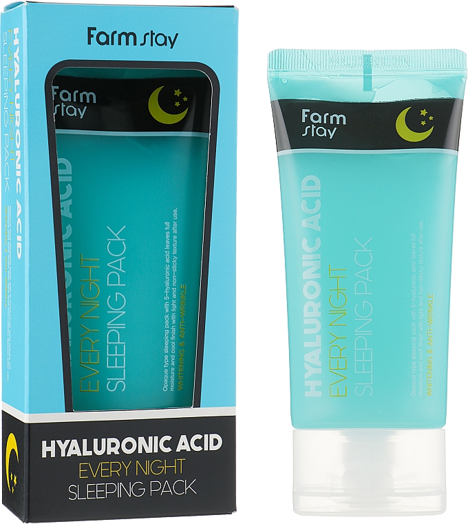 Nachtmaske für das Gesicht mit Hyaluronsäure - FarmStay Hyaluronic Acid Every Night Sleeping Pack — Bild N2