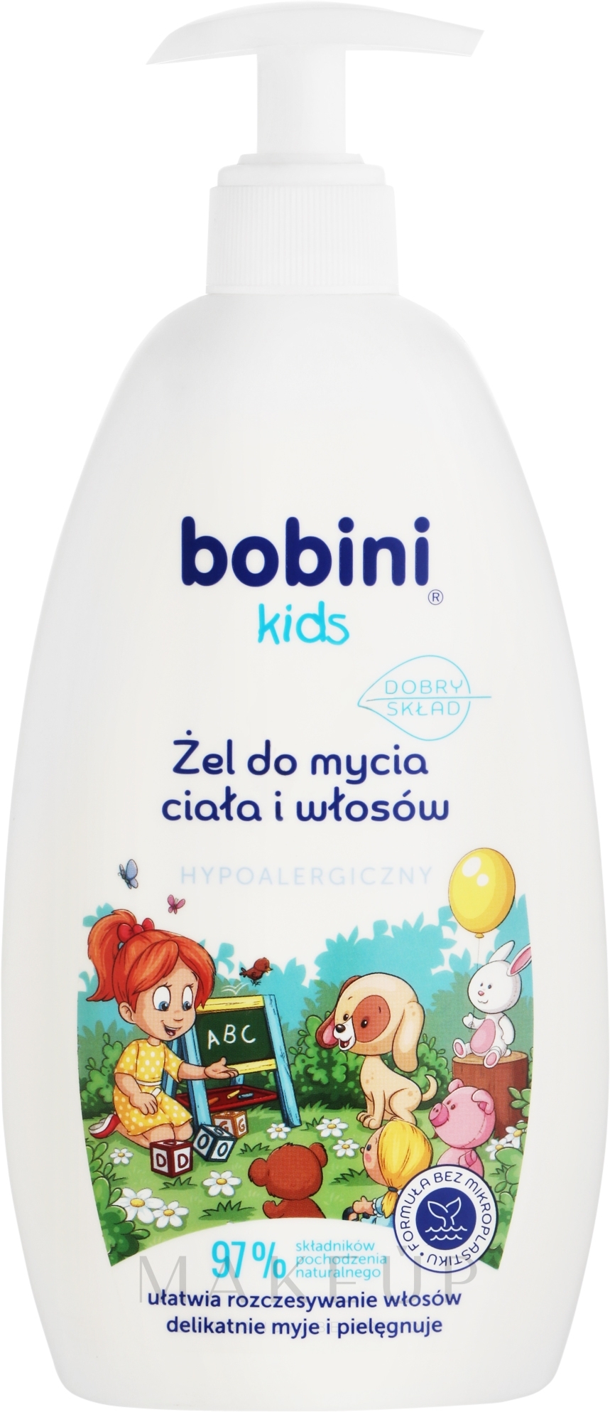 Haar- und Körperwaschgel für Kinder - Bobini Kids Body & Hair Wash Hypoallergenic — Bild 500 ml