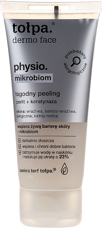 Sanftes Gesichtspeeling für empfindliche und zu Allergien neigende Haut - Tolpa Dermo Physio Mikrobiom Peeling — Bild N1