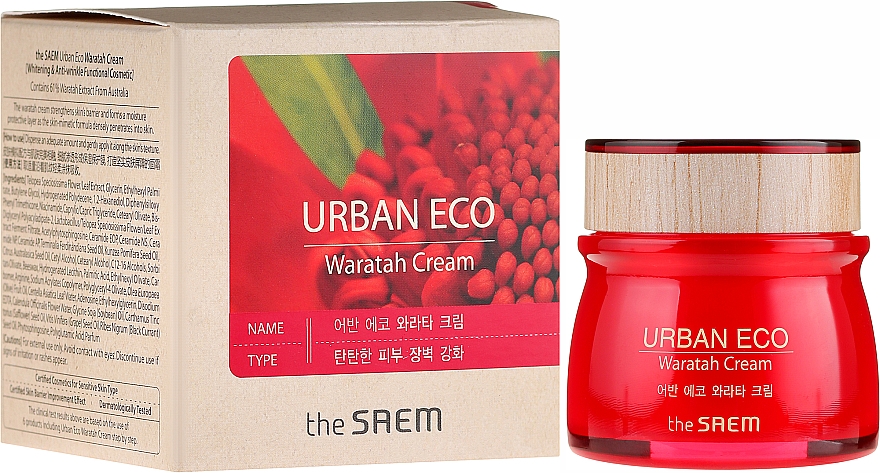 Aufhellende Anti-Falten Gesichtscreme mit Telopea-Extrakt - The Saem Urban Eco Waratah Cream — Bild N4