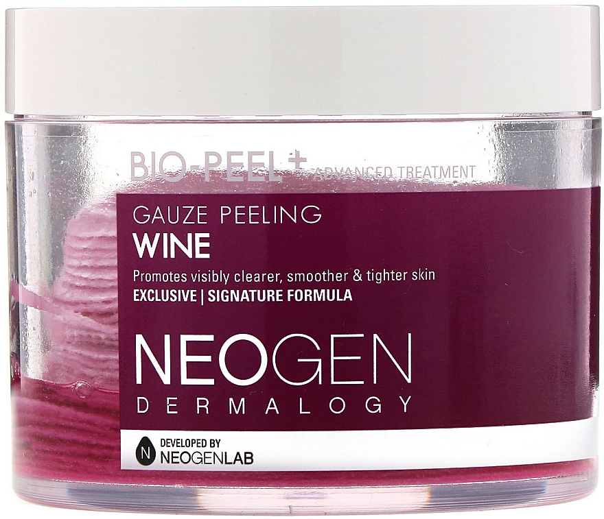 Reinigende Einweg-Gesichtspads mit Rotweinextrakt - Neogen Dermalogy Bio Peel Gauze Peeling Wine Set — Bild N1