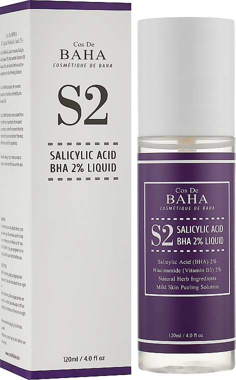 Tonikum zur Aknebehandlung und Porenverengung - Cos De BAHA Salicylic Acid BHA 2% Liquid — Bild N2