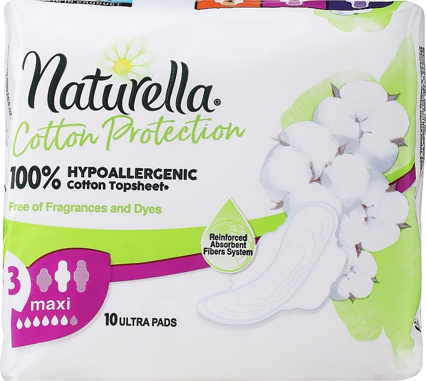 Damenbinden mit Flügeln 10 St. - Naturella Cotton Protection Ultra Maxi — Bild N1