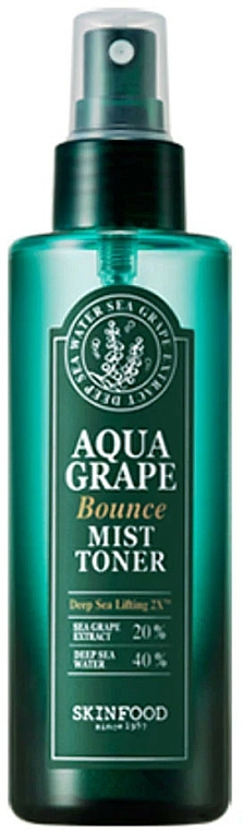 Intensiv feuchtigkeitsspendender Gesichtsnebel-Toner mit Seetraubenextrakt und Tiefseewasser - SkinFood Aqua Grape Bounce Mist Toner — Bild N1