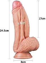 Düfte, Parfümerie und Kosmetik Dildo - LoveToy Dual Layered Platinum Silicone Cock 10" Flesh