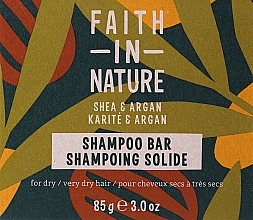 Festes Shampoo für trockenes Haar - Faith In Nature Shea & Argan Shampoo Bar — Bild N1