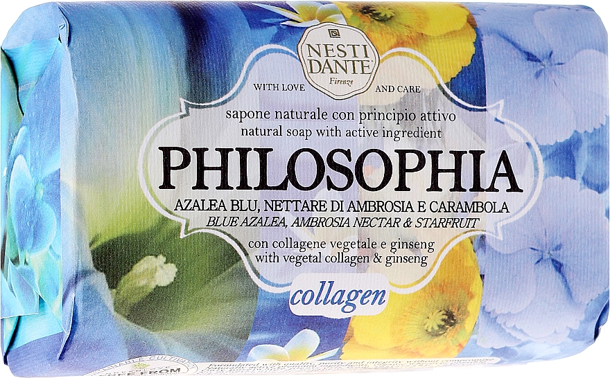 Naturseife Collagen - Nesti Dante Natural Soap Azalea, Ambrosia and Starfruit Philosophia Collection — Bild N1