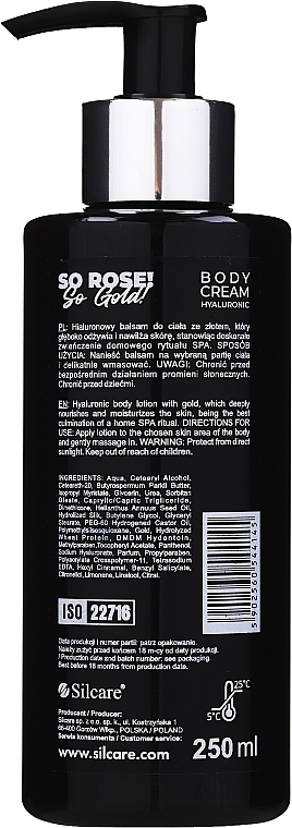Körpercreme mit Hyaluronsäure - Silcare So Rose! So Gold! Hyaluronic Body Cream — Bild N2