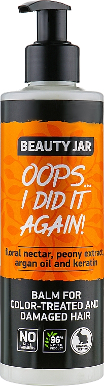 Haarspülung "Oops... I Did It Again!" für gefärbtes und beschädigtes Haar - Beauty Jar Oops I Did It Again