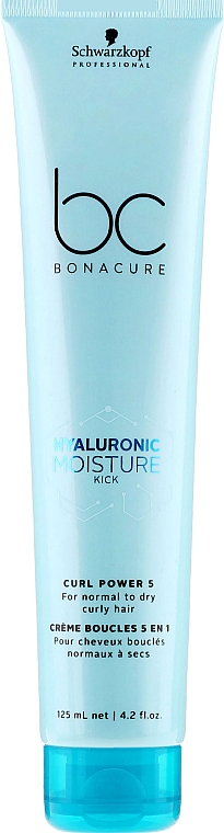 Feuchtigkeitsspendende Creme für lockiges Haar - Schwarzkopf Professional Bonacure Hyaluronic Moisture Kick Curl Power 5 — Bild N2