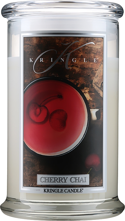 Duftkerze im Glas Cherry Chai - Kringle Candle Cherry Chai — Bild N2
