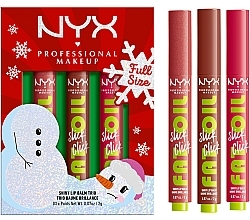 NYX Professional Makeup Fat Oil Slick Click Shiny Lip Balm Trio (3 x Lippenbalsam/2g) - Lippen-Make-up-Set  — Bild N1