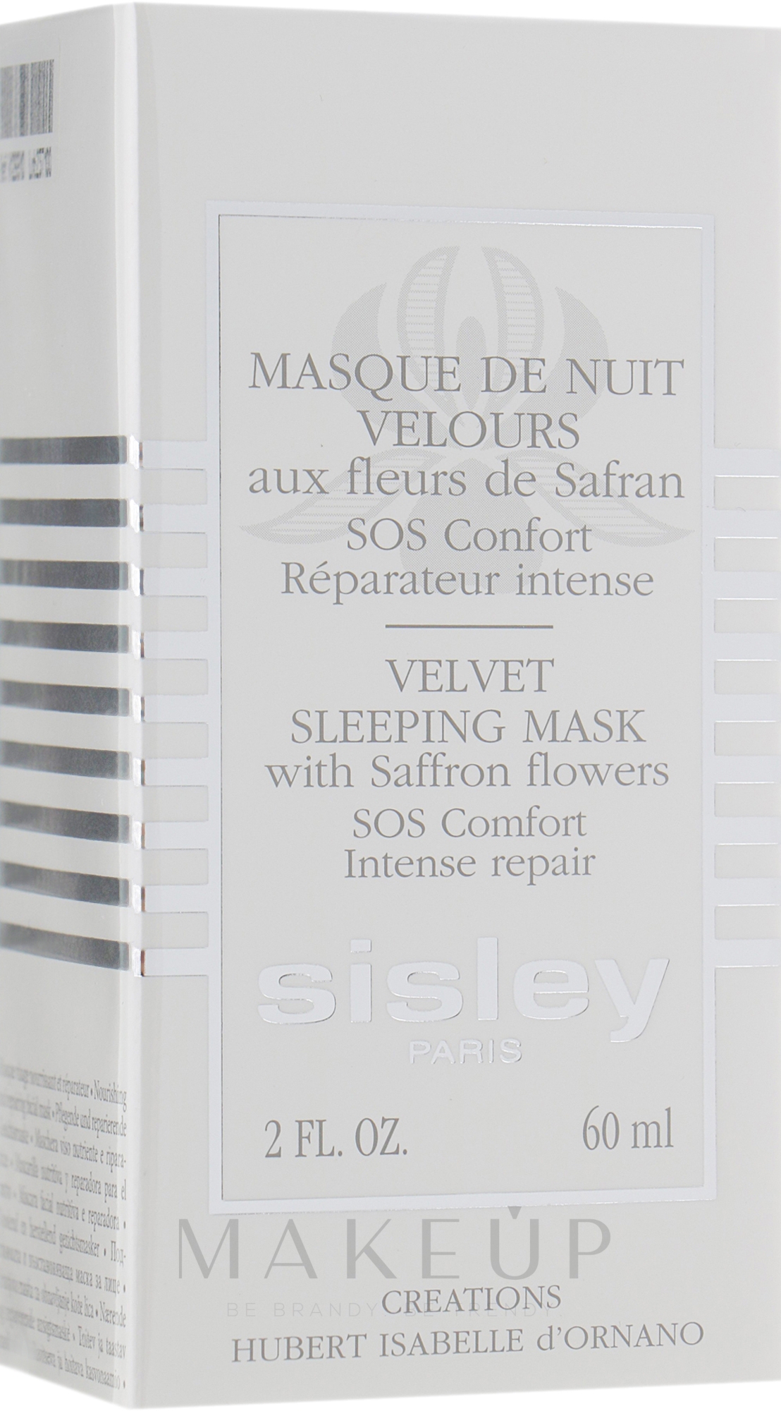 Beruhigende und regenerierende Gesichtsmaske für die Nacht mit Safranblüten - Sisley Velvet Sleeping Mask with Saffron Flower — Bild 60 ml