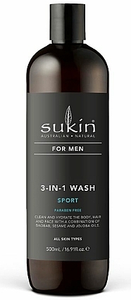 3in1 Körper- und Haarwäsche für Männer Sport - Sukin For Men 3-in-1 Wash — Bild N1