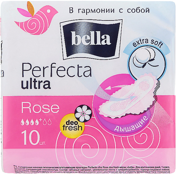 Damenbinden Perfecta Rose Deo Fresh Drai Ultra 10 St. - Bella — Foto N1