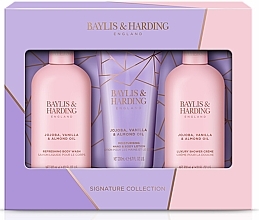Düfte, Parfümerie und Kosmetik Set - Baylis & Harding Jojoba, Vanilla & Almond Oil Luxury Bathing Essentials Gift Set (b/lot/200ml + b/wash/300ml + sh/cr/300ml)