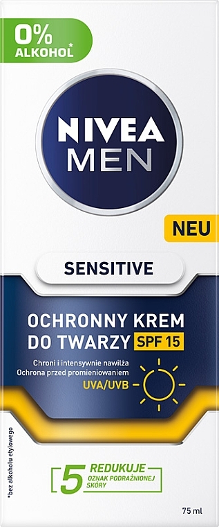 Gesichtscreme für Männer für empfindliche Haut - Nivea Men Sensitive Facial Cream SPF15 — Bild N1