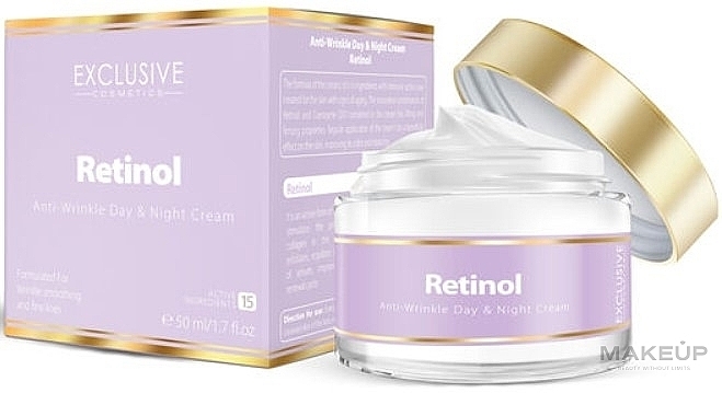 Gesichtscreme mit Retinol - Exclusive Cosmetics Retinol Anti-Wrinkle Day & Night Cream — Bild N1