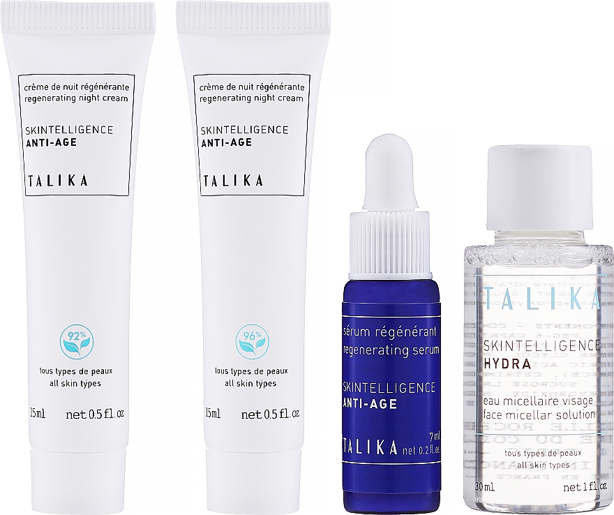 Gesichtspflegeset - Talika Anti-Age Essentials Travel Kit (Mizellenwasser 30ml + Gesichtscreme 15ml + Gesichtscreme 15ml + Gesichtsserum 7ml + Kosmetiktasche) — Bild N2