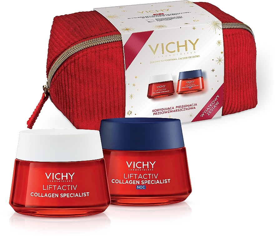 Gesichtspflegeset - Vichy Liftactiv Specialist (Tagescreme 50ml + Nachtcreme 50ml + Kosmetiktasche) — Bild N1
