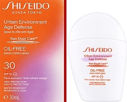 Sonnenschutzcreme für das Gesicht - Shiseido Urban Environment Age Defense Sun Dual Care SPF 30 UVA — Bild N2