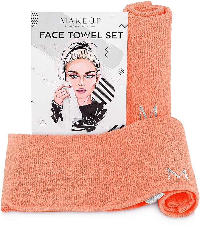 Gesichtstücher pfirsich 32x32 cm - MAKEUP Face MakeTravel Towel Set (Duo Pack) — Bild N1