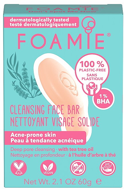 Seife für zu Akne neigende Haut - Foamie Cleansing Face Bar Acne-prone Skin — Bild N1