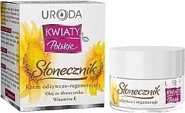 Düfte, Parfümerie und Kosmetik Pflegende und glättende Gesichtscreme mit Sonnenblumenöl und Vitamin E - Uroda Kwiaty Polskie Stonecznik Cream