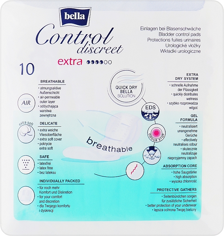 Einlagen bei Blasenschwäche 10 St. - Bella Control Discreet Extra Bladder Control Pads — Bild N2