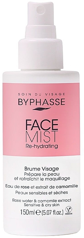 Gesichtsnebel für trockene und empfindliche Haut - Byphasse Face Mist Re-hydrating — Bild N1