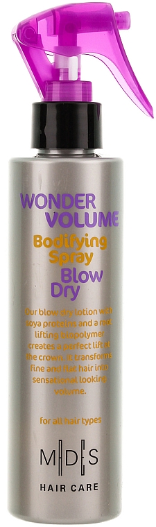 Volumengebendes Haarspray mit Reisextrakten und rotem Tee - Mades Cosmetics Wonder Volume Bodifying Blow Dry Spray — Bild N1