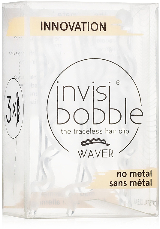 GESCHENK! Haarspangen transparent 3 St. - Invisibobble Waver Crystal Clear — Bild N1