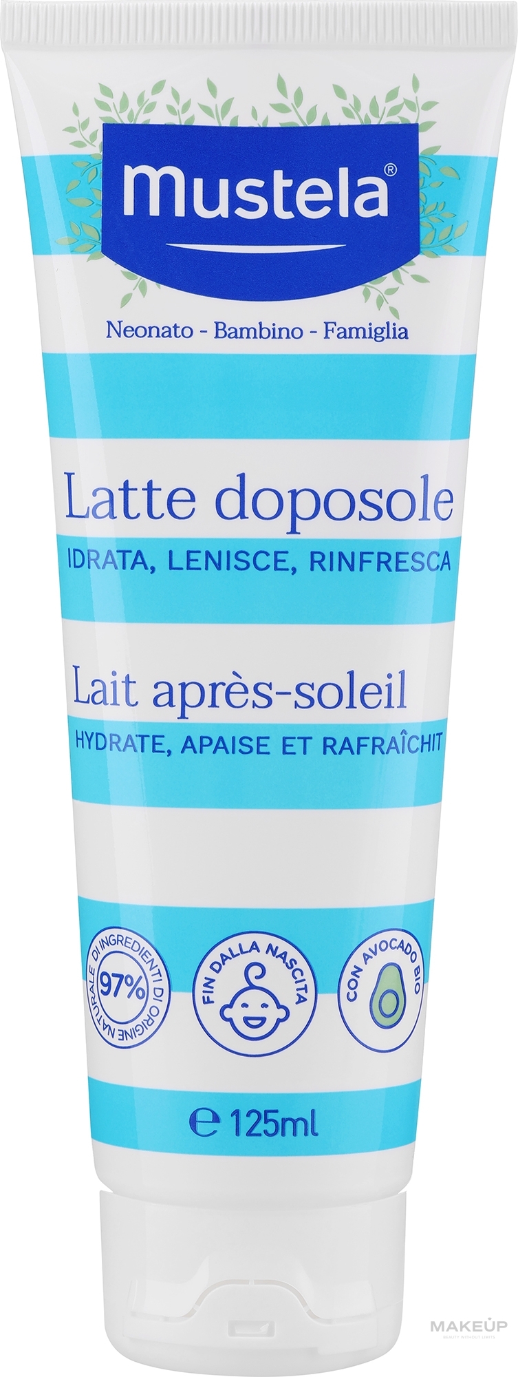 After Sun Milch für Babys - Mustela Latte Doposole — Bild 125 ml