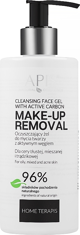 Gesichtsreinigungsgel mit Aktivkohle - APIS Professional Cleansing Gel