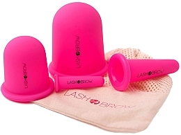 Düfte, Parfümerie und Kosmetik Silikondosen für Vakuum-Körpermassage S/M/L/XL pink - Lash Brown